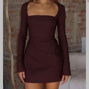 White Fox Long Sleeve Dress